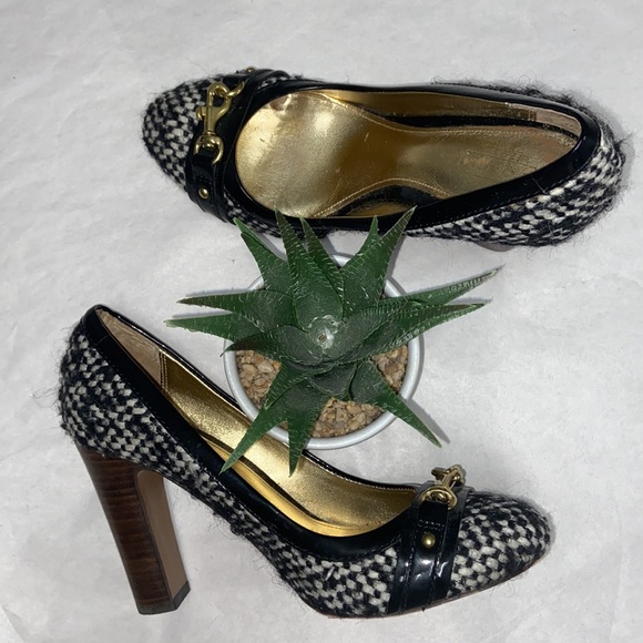 Coach knit and leather heels size 7.5 - Picture 9 of 9